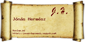 Jónás Hermész névjegykártya